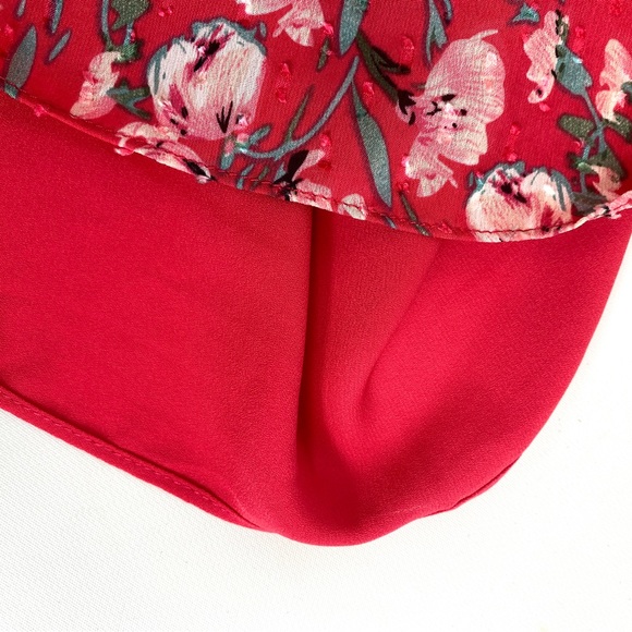 Eliane Rose smocked 3/4 sleeve pink floral print dress sz Med - Picture 10 of 14